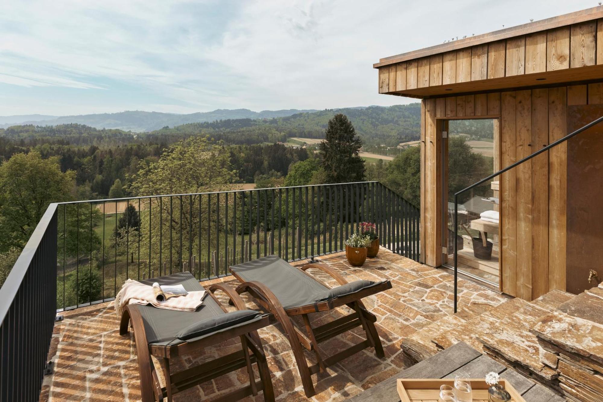 Am Wildbachberg - Luxus Ferienhaeuser Mit Infinitypool, Privatsauna Und Weinkeller دويتشلاندزبرغ المظهر الخارجي الصورة